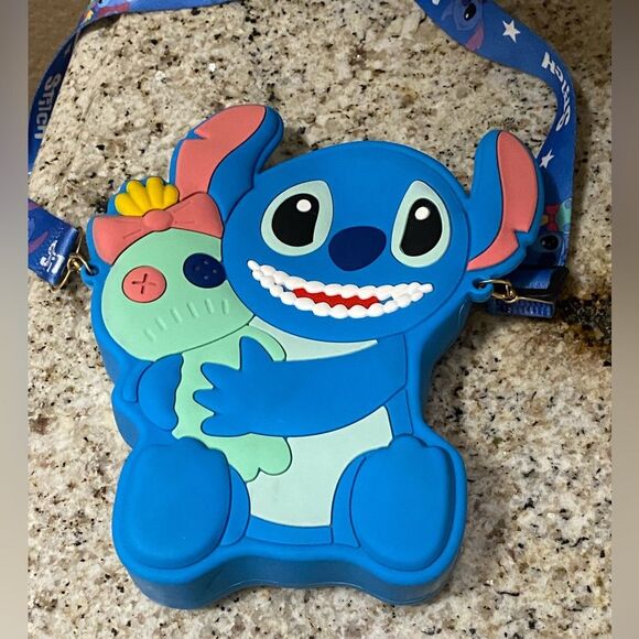Disney Handbags - Disney Stitch Crossbody Purse with Scrump Plush Design